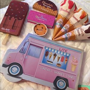 ALL NEW- GLAMLITE Ice Cream Truck Party Set - EYESHADOW, LIPGLOSS, EYELASHES LOT